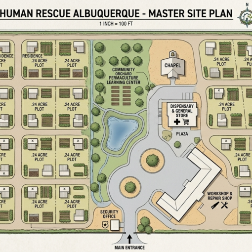 Site Plan for Human Rescue Albuquerque