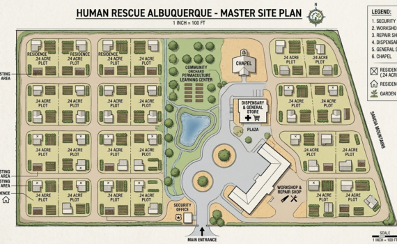 Site Plan for Human Rescue Albuquerque
